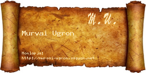 Murvai Ugron névjegykártya